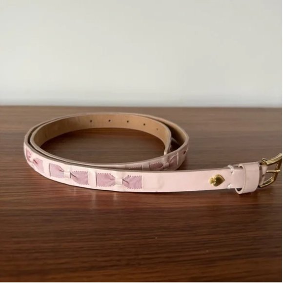 kate spade Accessories - kate spade in the loop light pink bow patent belt size large nwot